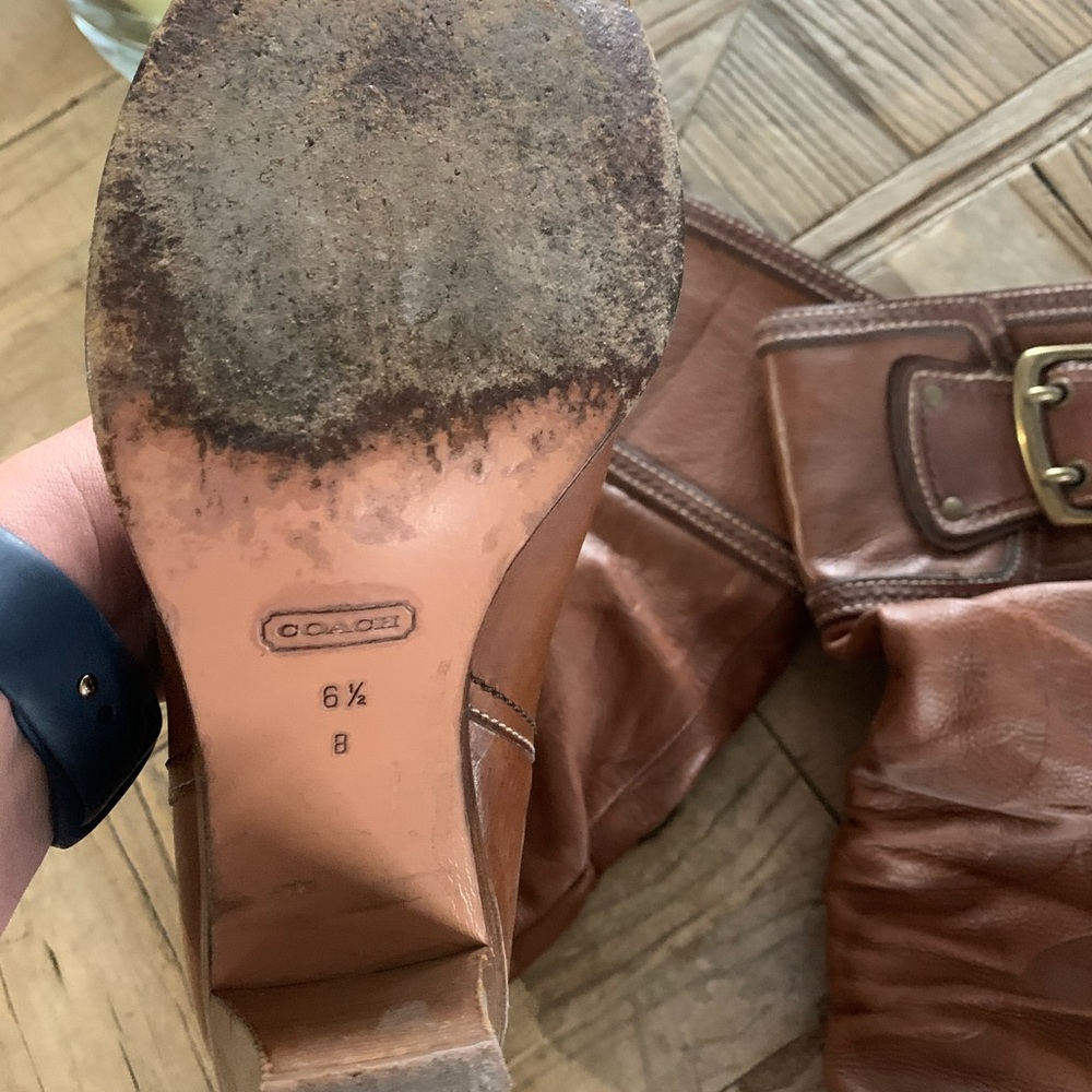 Women’s Leather Slouch Coach Boots - Picture 2 of 8